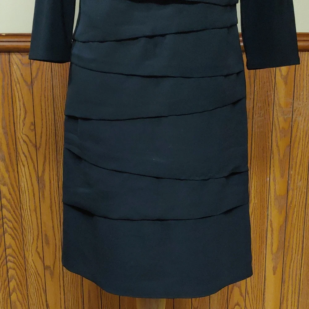 White House Black Market Sheer Tiered Front Dress S - Picture 4 of 14